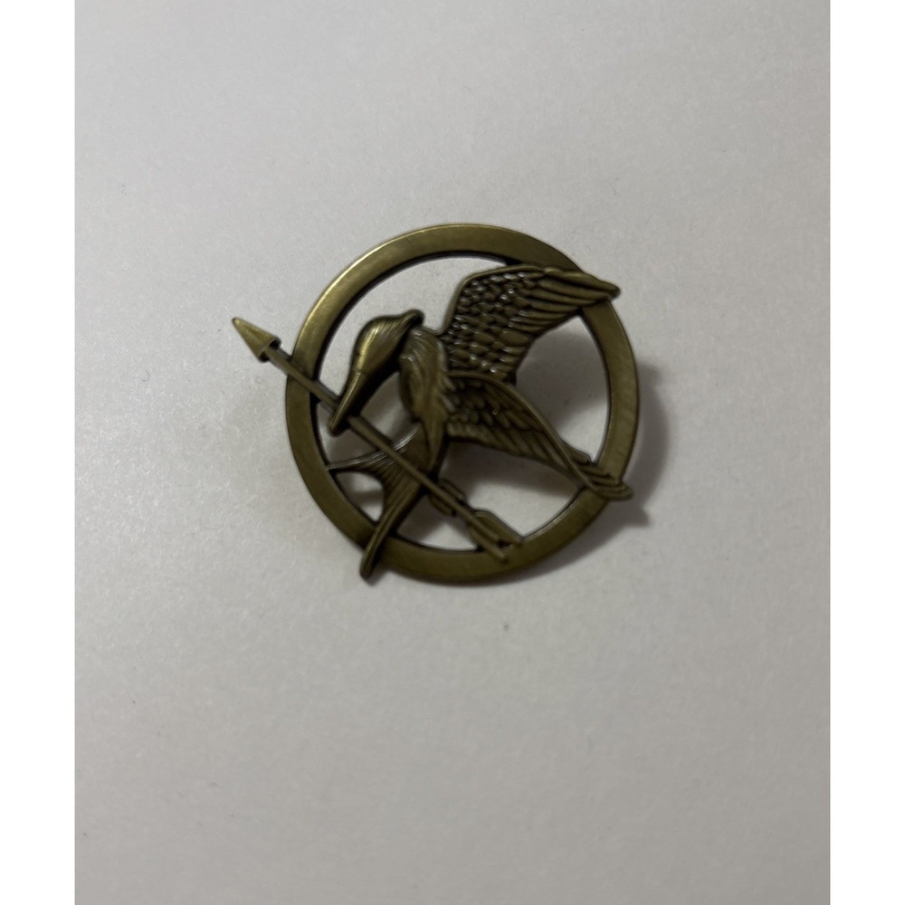 Hunger Games Mockingjay Pin Lapel Brooch Antique Brass LGF Official Badge